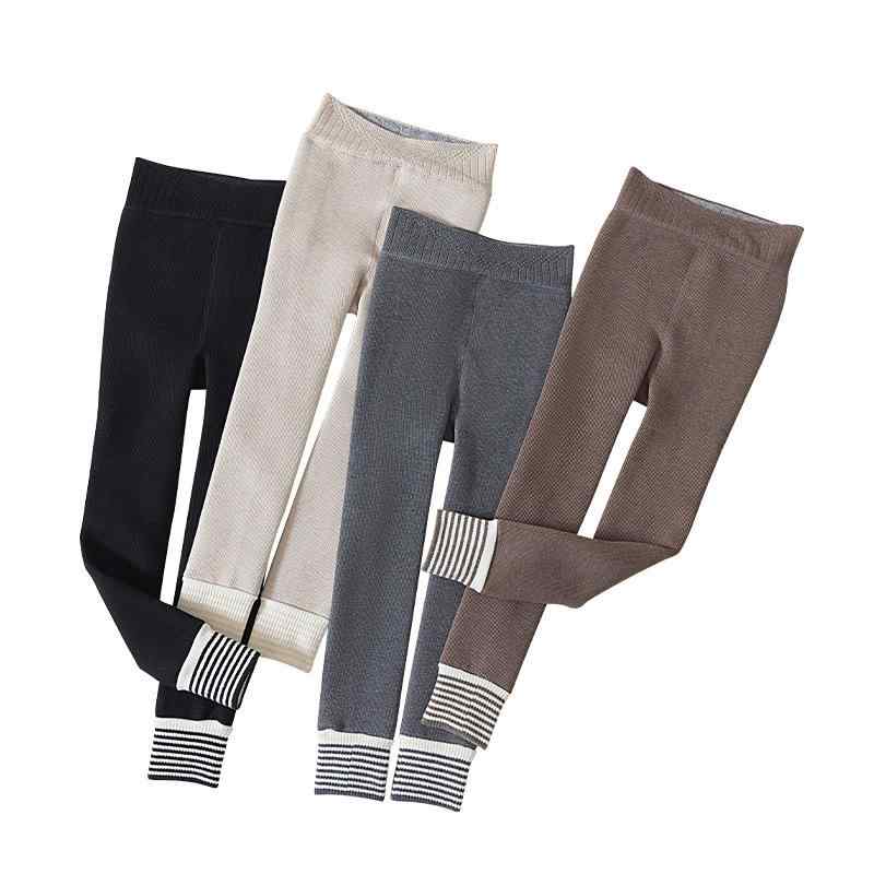 パンツ キッズ 女の子 裏起毛 九分丈 冬 暖かい 子供 ズボン 羊毛 中厚手 普段着 防寒 黒 グレー ベージュ カーキ 100 110 120 130 140