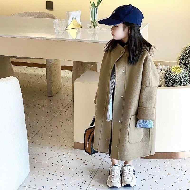子供服 アウター 秋冬 女の子 大衣 中綿 コート フード付き ロング丈 ベージュ キャメル ブラック ピンク 無地 110cm 120cm 130cm 140cm 150cm 160cm 170cm｜イーマイショップ
