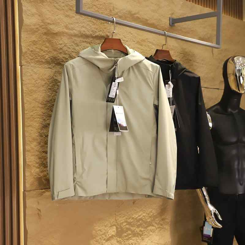 ジャケット 男性用 アウトドア 撥水 防風 薄手 スタンドカラー ブルゾン ジャンパー 20代 30代 40代 50代 ブラック カーキ ポリエステル|イーマイショップ