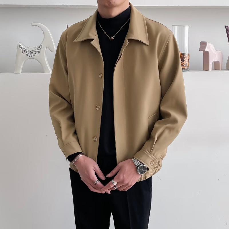 ジャケット 男性用 コーデュロイ 春秋 薄手 襟付き ブラック オフホワイト カーキ アウター ブルゾン ジャンパー