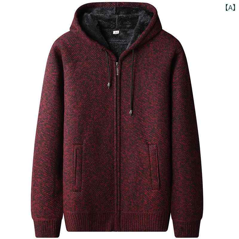 ジャケット 男性用 秋冬 防寒 耐摩耗 ?帽 裏起毛 カジュアル ウェア ワインレッド コーヒー色 ブルーグレー ライトグレー ダークグレー