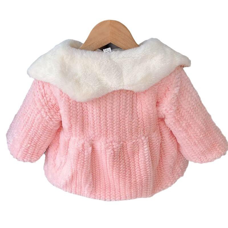 ベビー服・キッズ服 女の子 秋冬 モコモコ アウター 子供服 フェイクファー コート ジャケット 冬服 女児 ガールズ 防寒 暖かい 中綿入り 73cm 80cm 85cm 90cm 100cm 105cm ピンク レッド ホワイト かわいい 柔らかい 5,379円