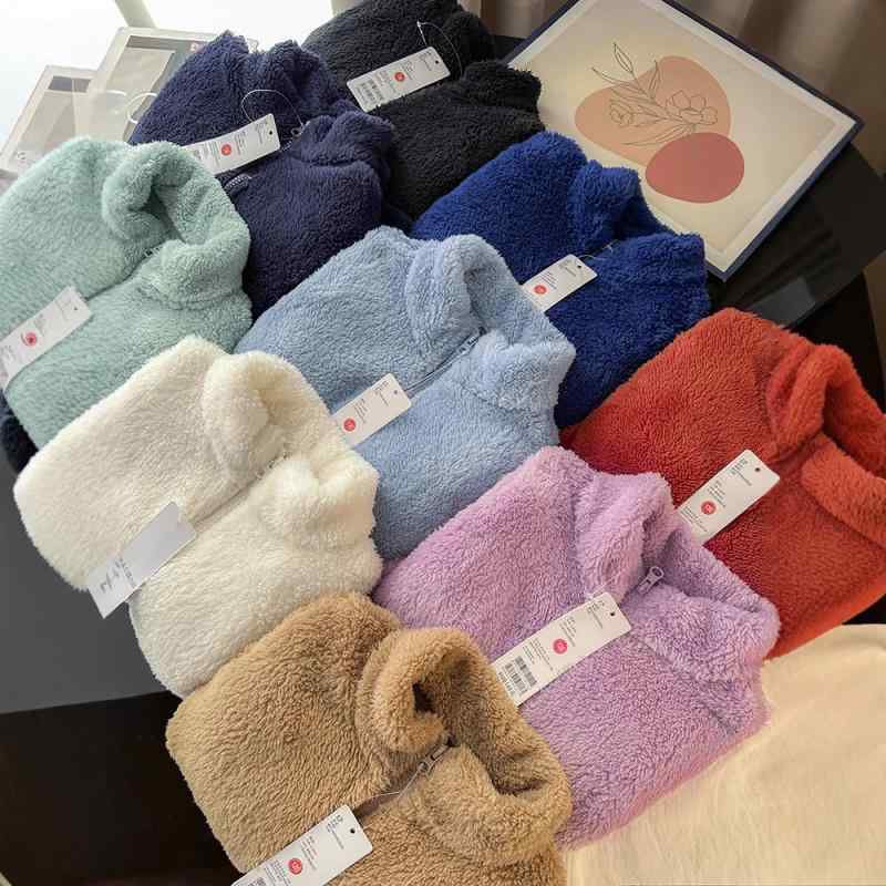 子供服 フリース ジャケット 男女兼用 ベビー 立襟 無地 柔らかい 保温 アウター 110cm 120cm 130cm 140cm 150cm 160cm オフホワイト ピンク系 ブルー系 グリーン系 イエロー系 ブラック系 グレー系 パープル系