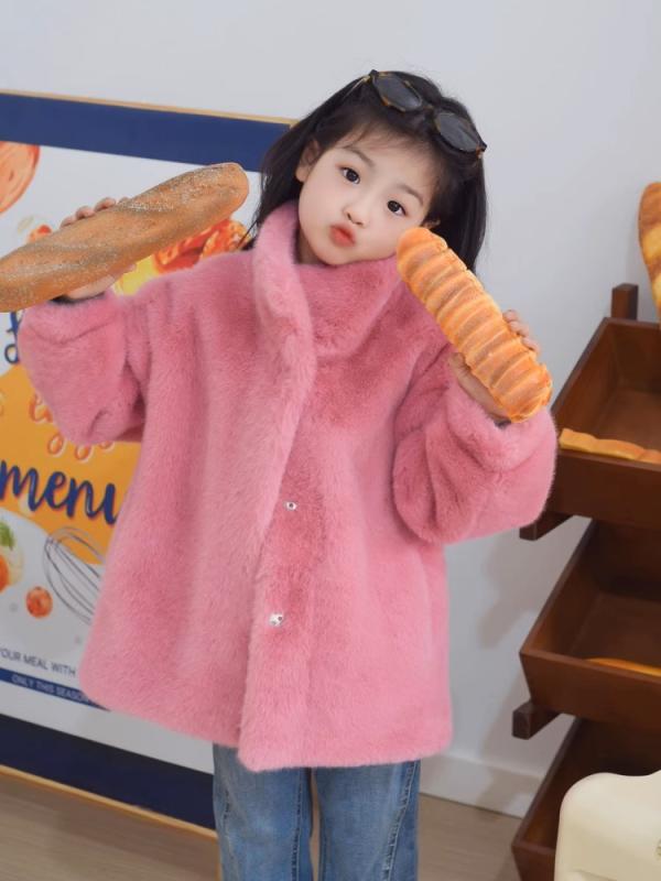 子供服 毛皮コート アウター 秋冬 女の子 ベビー フェイクファー ショート丈 ジャケット 子供 中小童 3歳 4歳 5歳 6歳 7歳 8歳 100cm 110cm 120cm 130cm 140cm 150cm 160cm かわいい 杏色 ・摩?色