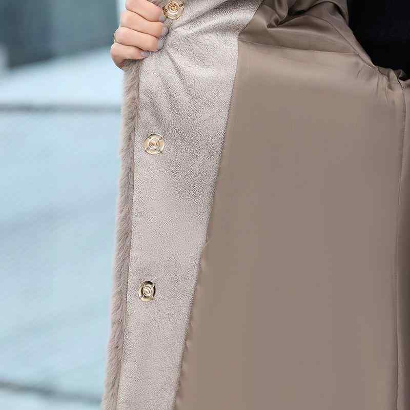 厚地の外套 レディース 冬服 ミンクのコートカシミヤ 中高年 成人女性用 中綿 防寒 朦々たる アウター 馬鹿でかい大きさ ゆったり 生あたたかい 今めかしい 可愛らしい 高押し出し