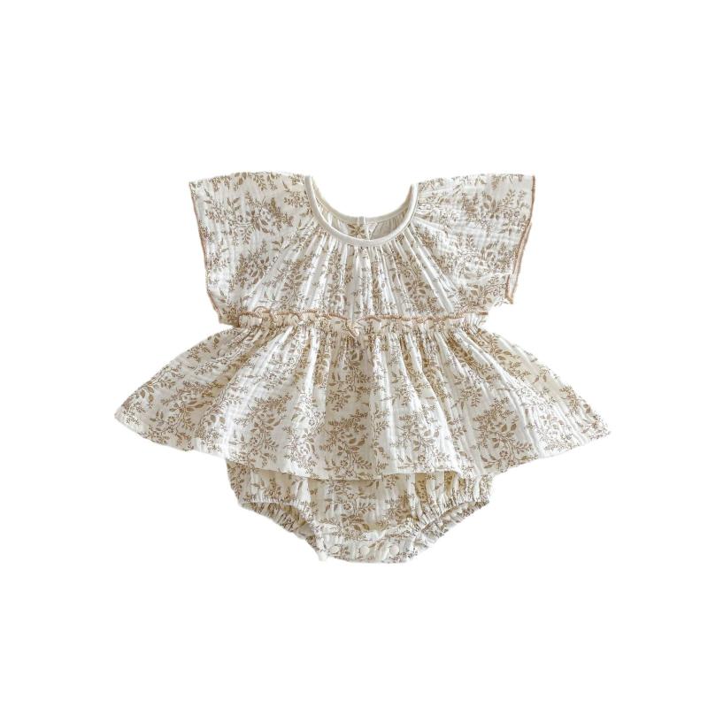 ベビー服 女の子 ハーネス 半袖 ロンパース コットン 新生児 赤ちゃん 幼児 接触冷感 薄手 通気性 普段使い 出産祝い ギフト