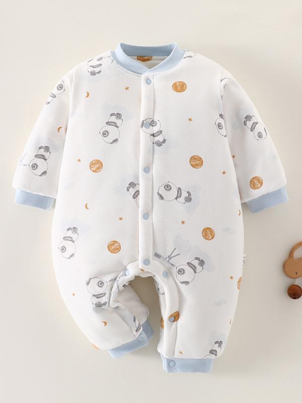 ベビー服 冬季 ベビー ?棉 カバーオール 厚手 防寒 長袖 無骨 子供服 ロンパース 新生児 乳幼児 男女兼用 かわいい 花柄 アニマル柄 コットン100%
