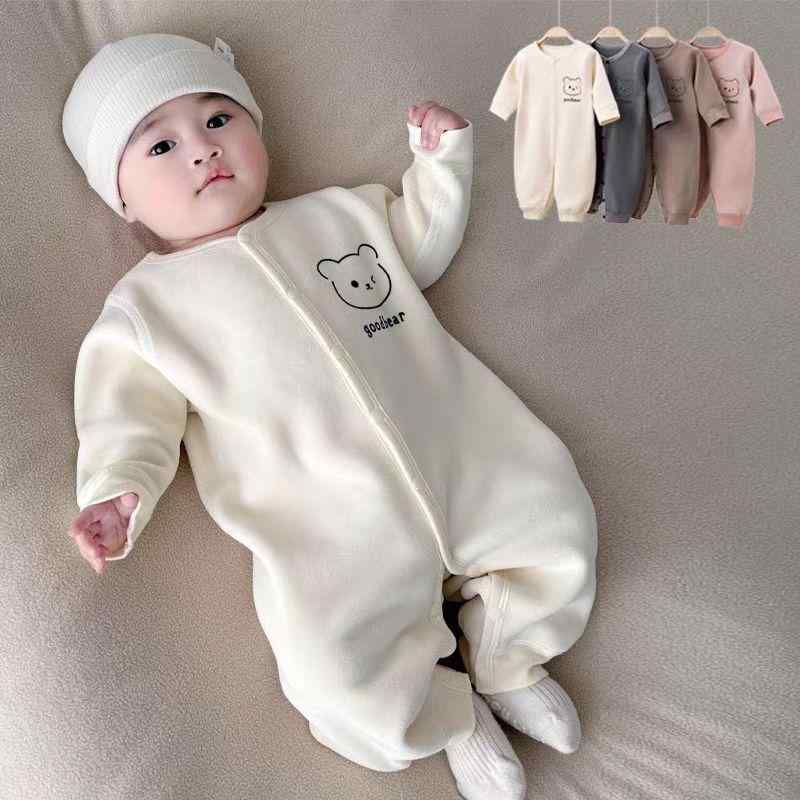 ベビー服 ロンパース 秋冬 赤ちゃん 防寒 あったか 暖 ? ジャンプスーツ 男の子 女の子 新生児 幼児 室内着 外出着 長袖 かわいい 普段使い 部屋着