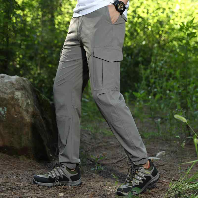 登山パンツ 男性用 多機能 ワークパンツ 速乾性 カーゴパンツ 撥水 ストレッチ 厚手 L XL XXL XXXL 4XL 5XL 6XL 7XL 黒 カーキ色 アーミーグリーン アウトドア ウェア