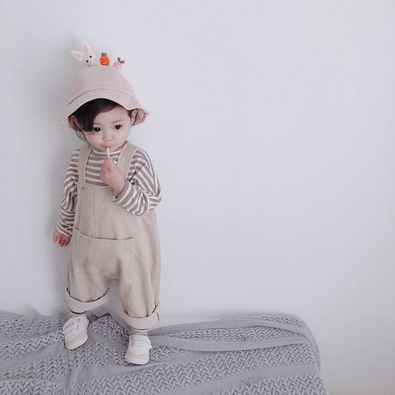 パンツ キッズ コーデュロイ 背当て付きパンツ 子供 幼児 ベビー 女の子 春秋 高腰 80cm 90cm 100cm 110cm 120cm 130cm 140cm
