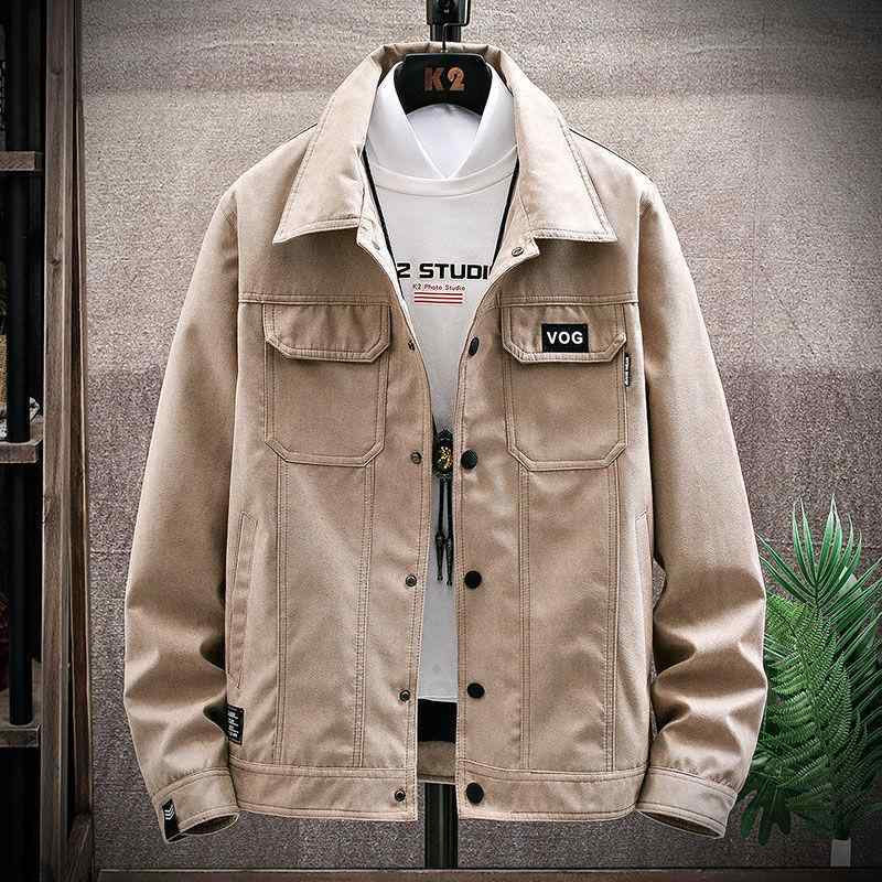 ジャケット 男性用 スエード デニムジャケット 秋冬 韓国 ファッション トレンド スリム カーキ色 深灰色 浅灰色 黒 ブラック 軍緑 M L XL 2XL 3XL 4XL