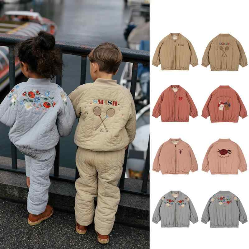 子供服 ジャケット 男女兼用 ボアジャケット かわいい 刺・墸 裏起毛 アウター 防寒 秋冬 幼児 ベビー 瓢虫 テニス ラケット 花柄