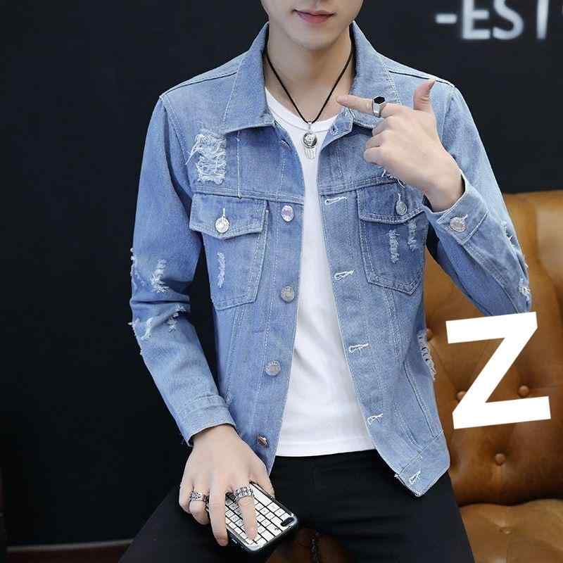 ジャケット 男性用 デニムジャケット 韓国風 スリム 野球服 春秋 薄手 耐摩耗 5分袖 M L XL 2XL 3XL