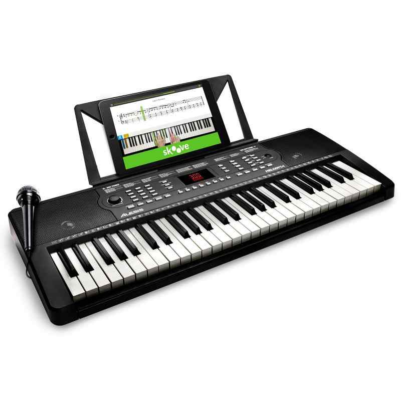 Alesis 電子キーボード スピーカー内蔵 マイク 譜面台 コンパクト