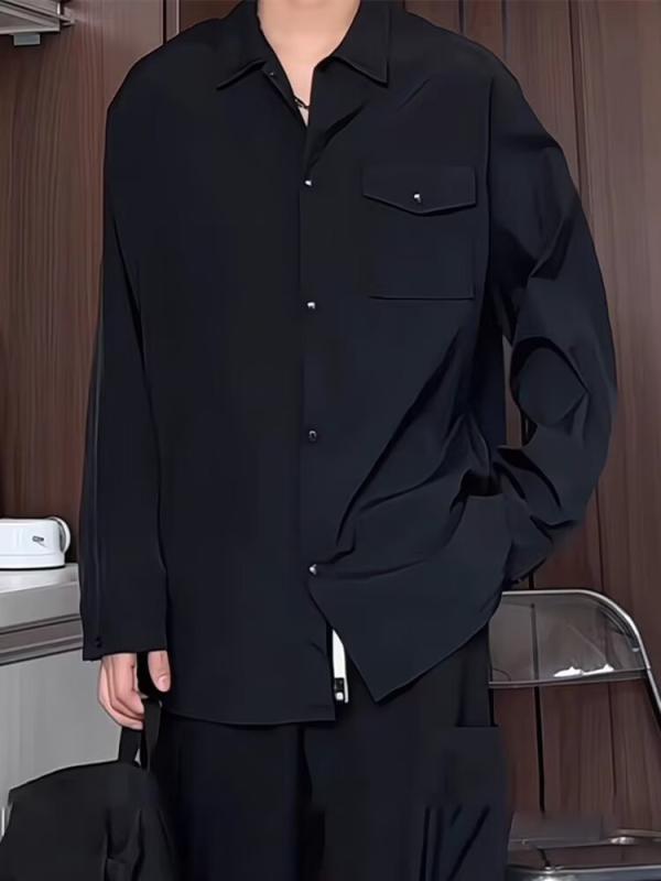 シャツ メンズ 長袖 デザイン 接触冷感 ?衣 ジャケット 春秋 薄手 カジュアル トップス 男性用 黒 白 グレー 麻
