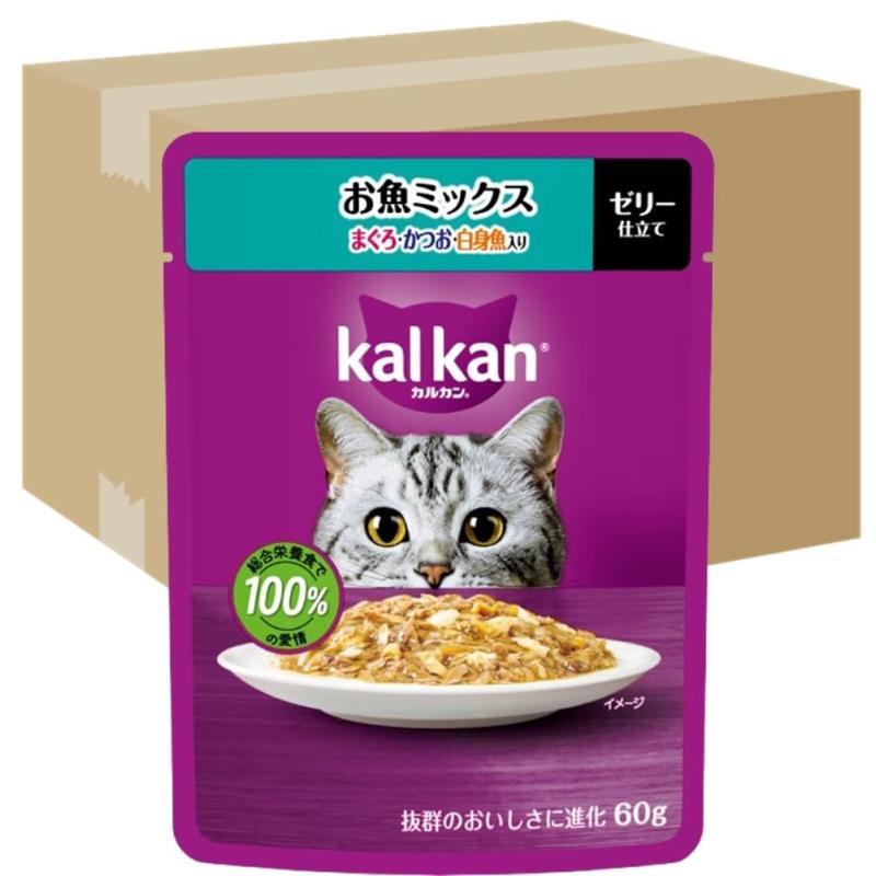カルカン パウチ 1歳から 60g×12袋 お魚ミックス まぐろ・かつお・白身魚入り 成猫用 ウェットフード キャットフード 総合栄養食 水分補給 毎日食べることを考えたウェット 猫 kal kan 9,783円