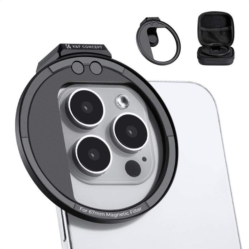 K&F Concept スマホレンズ マグネット式 フィルター+磁気スマホマウントキット