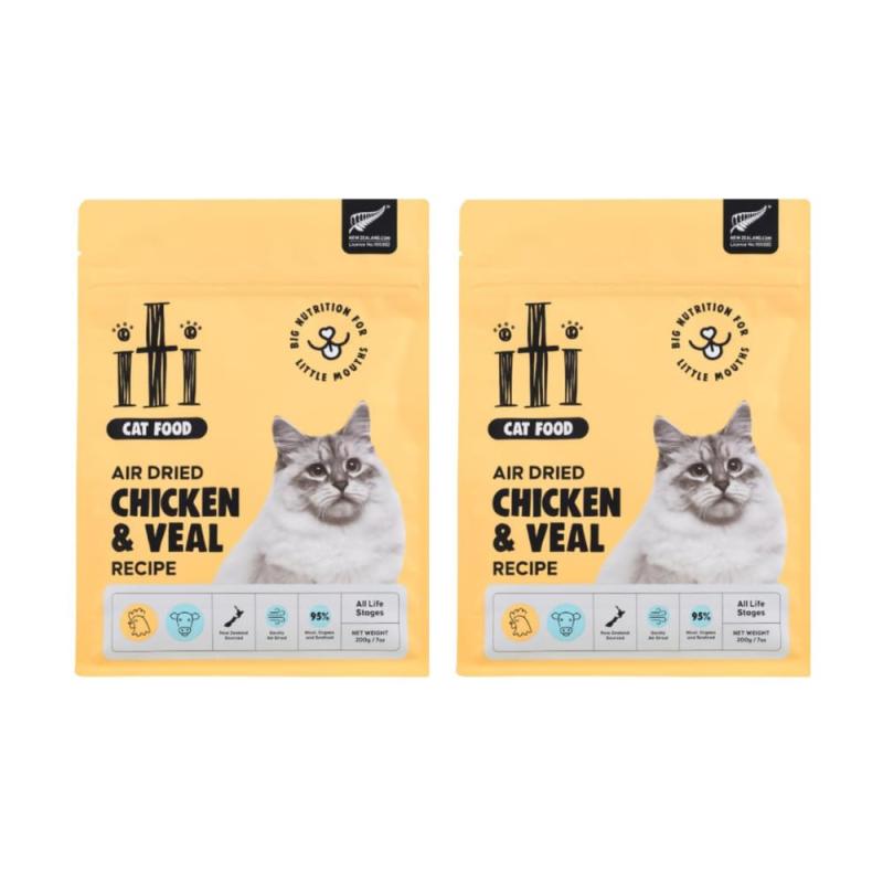 【2個セット】キャットフード iti イティキャット チキン＆ヴィール(仔牛) ディナー 200g ×2個 猫用総合栄養食 エアドライフード