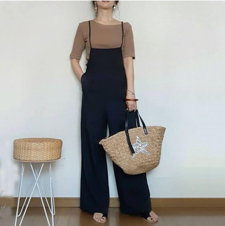 パンツ レディース 春夏 ワイドパンツ 日本製 綿 高身長 ブラック コーヒー色 ゆったり 体型カバー カジュアル かわいい 通勤 きれいめ