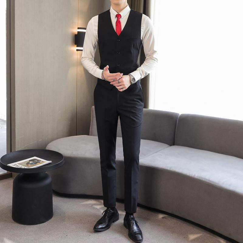 メンズ ベスト セットアップ 男性用 大きいサイズ ビジネス カジュアル Vネック ポリエステル 無地 ブラック イエロー ピンク ブルー グリーン パープル ホワイト レッド カーキ グレー M L XL XXL 3XL 4XL 5XL 6XL