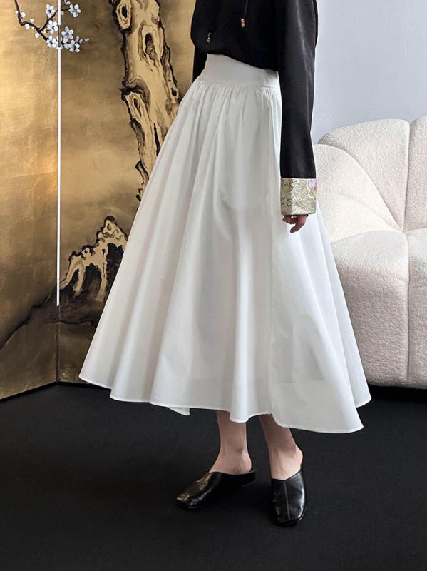 スカート レディース 春秋 Aライン フレアスカート ひざ丈 ミモレ丈 膝下丈 プリーツ 無地 きれいめ 上品 かわいい ガーリー フェミニン 韓国風 ファッション ピンク系