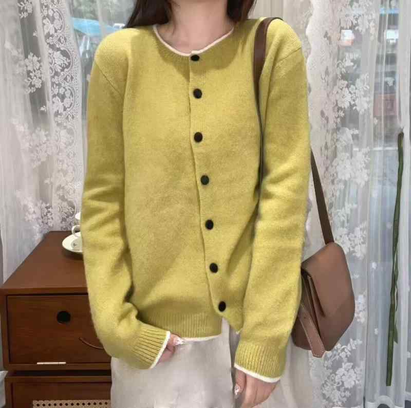 ニット カーディガン レディース 秋冬 ニット トップス ショート丈 ゆったり ラウンドネック 長袖 前開き 羽織り 中国風 レトロ 銅アンモニア繊維