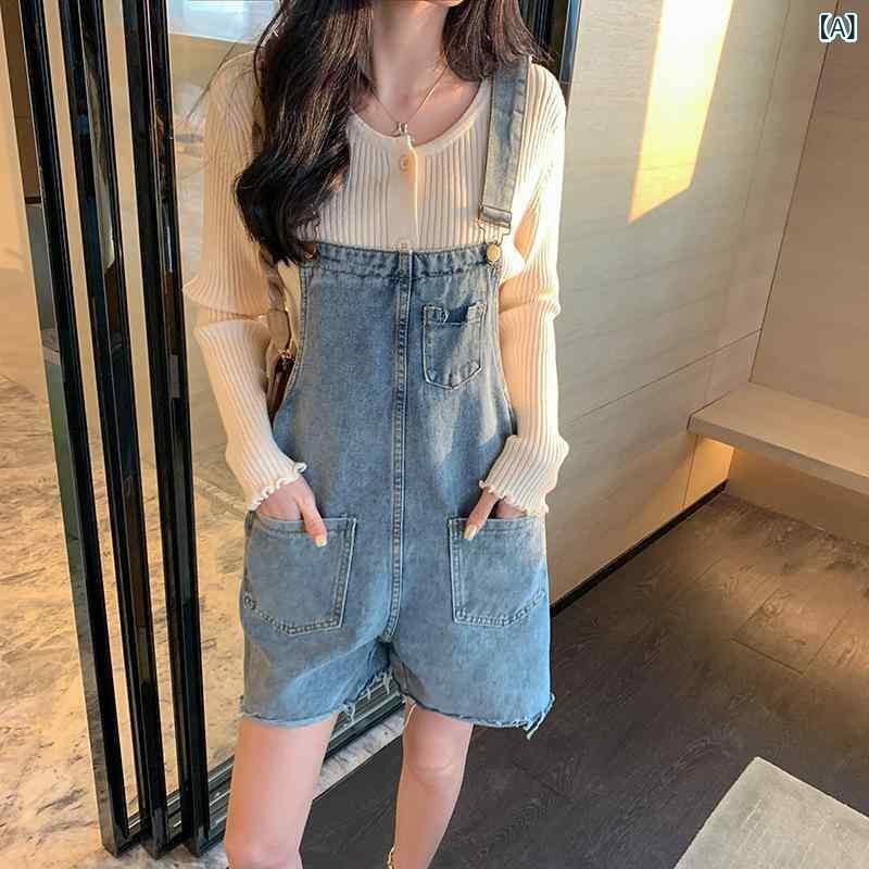 デニム ショートパンツ レディース 春夏 韓国風 ゆったり スリム かわいい Aライン ビッグシルエット フレア レトロ 毛羽立 ハイウエスト 軽量 コットン 混紡 接触冷感 通勤 普段使い 優雅 スタイル 浅ブルー