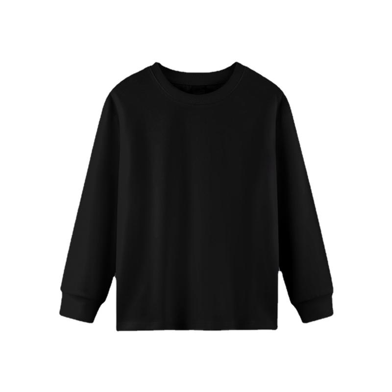 子供用長袖Tシャツ 男女兼用 春秋 純綿 裏起毛 白 無地 トップス キッズ ボーイズ ガールズ かわいい 伸縮性 通園 通学 普段使い