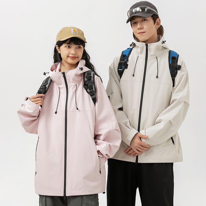 マウンテンパーカー レディース メンズ 防風 撥水 ジャケット アウトドア 登山 春秋 薄手 接触冷感 パーカー 男性用 女性用 ブラック ピンク系 カーキ｜イーマイショップ