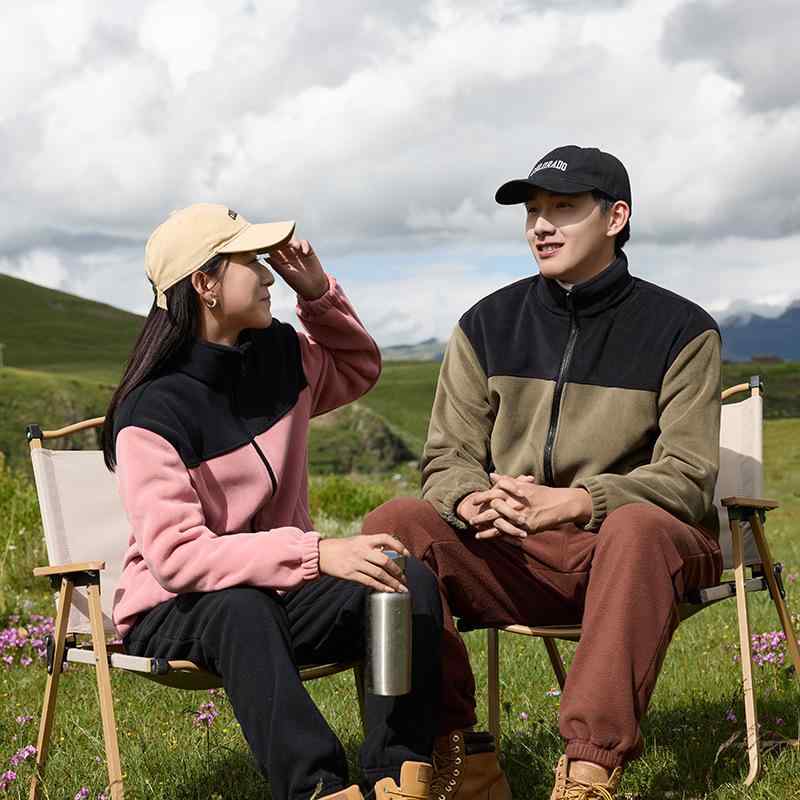 フリース 男女兼用 防寒 ジャケット アウター 保温 登山 トレッキング ウェア 立襟 アウトドア キャンプ 釣り 散歩 秋冬 黒 ブラック カーキ グレー 白 ホワイト ピンク パープル