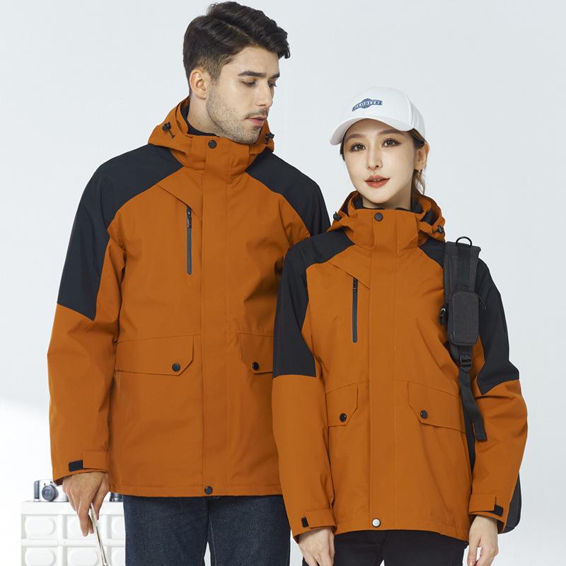 マウンテンパーカー 男女兼用 登山ウェア 取り外し可能 2点セット 防水 防風 保温 アウター ジャケット ジャンパー フリース裏地 秋冬 アウトドア キャンプ 釣り ハイキング