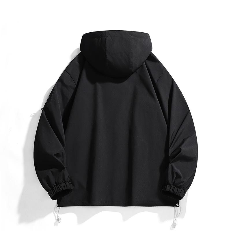 ジャケット 男性用 アウトドア ワークスタイル マウンテンパーカー ブルゾン フード付き ブラック カーキ グリーン M L XL 2XL 3XL 4XL 5XL 6XL 7XL 8XL 9XL