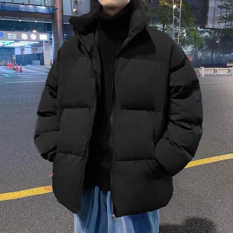 綿入りジャケット 男性用 トップス スタンドカラー ポリエステル 暖か 防寒着 ゆったりサイズ 黒 カーキ ピンク系 ブルー M L XL XXL 3XL 4XL 5XL
