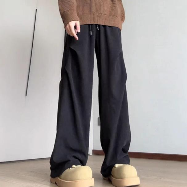 パンツ メンズ コーデュロイパンツ 秋冬 レトロ ストリート テーパード ワイドレッグ イージーパンツ リラックス ルームウェア 普段使い ブラウン ブラック グリーン