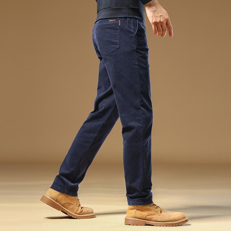 パンツ メンズ 男性用 コーデュロイパンツ 直筒 暖パン 裏起毛 中厚手 カジュアル 普段使い ブラック グレー ネイビー 春 秋冬