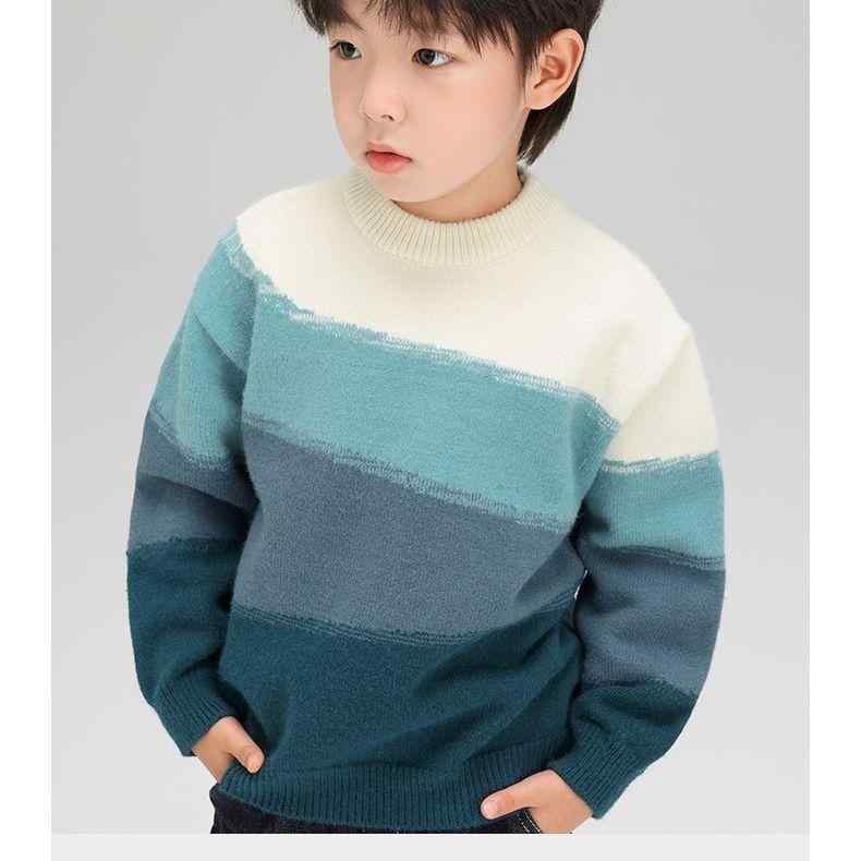 ニット キッズ 男の子 セーター 秋冬 厚手 裏起毛 暖かい 子供 トップス プルオーバー 防寒 通学 普段使い