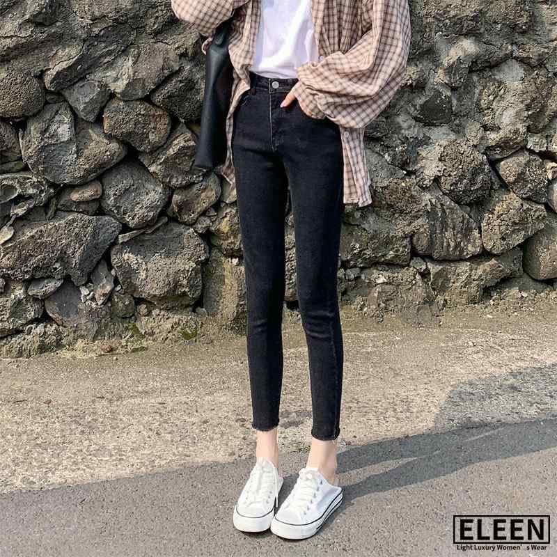 ジーンズ レディース 高腰 スキニー デニム パンツ ストレッチ 伸縮性 小尻効果 美脚 9分丈 黒 ブラック グレー ブルー 4,758円
