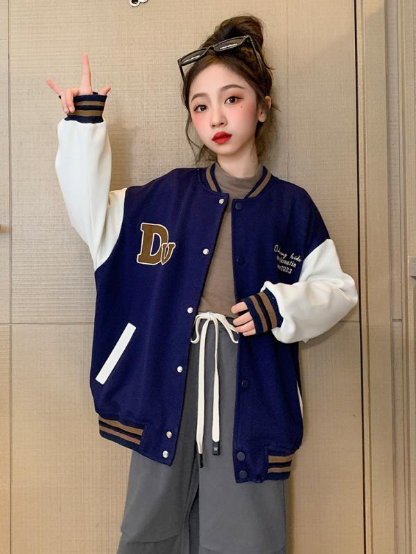 子供服 ジャケット 女の子 アウター 春秋 中学生 長袖 薄手 ジャンパー ブルゾン 韓国風 おしゃれ かわいい 普段使い 通学 120cm 130cm 140cm 150cm 160cm 170cm