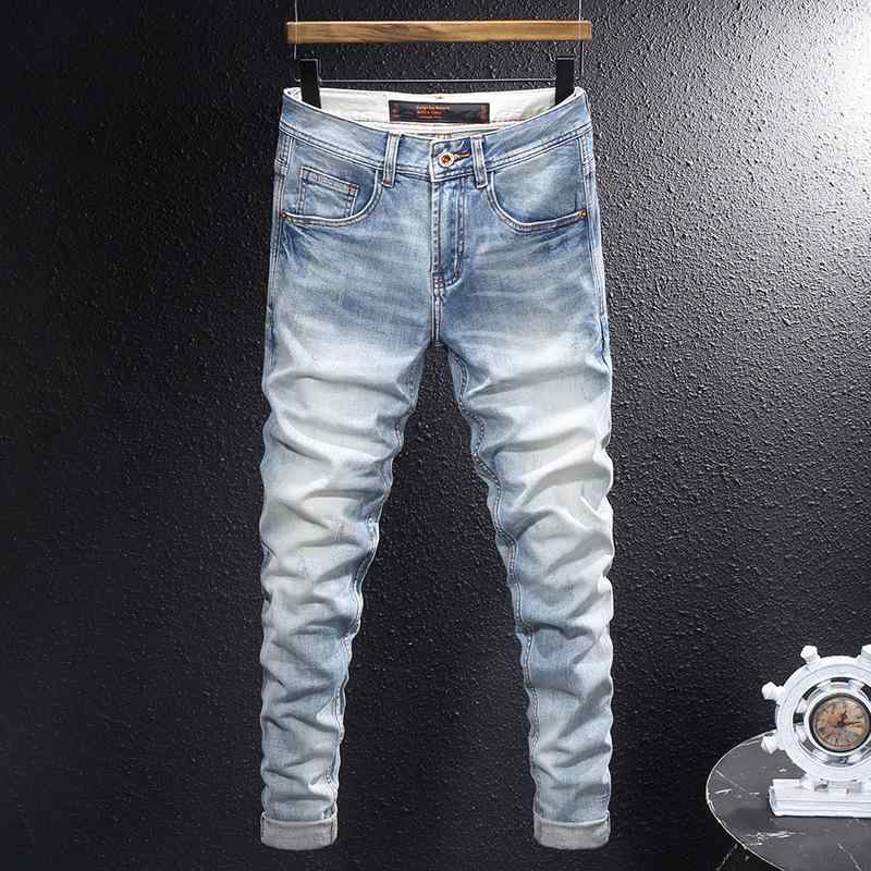 デニム メンズ デニムパンツ ジーンズ ジーパン ズボン 男性用 レトロ ウォッシュ加工 スリムフィット ストレート 普段使い