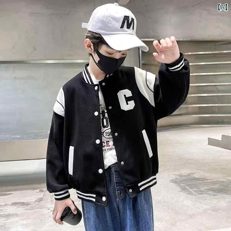 子供服 男の子 アウター ジャケット 春秋 中高学年 ジャンパー ブルゾン カジュアル ボーイズ スポーティ 長袖 配色 切り替え コットン