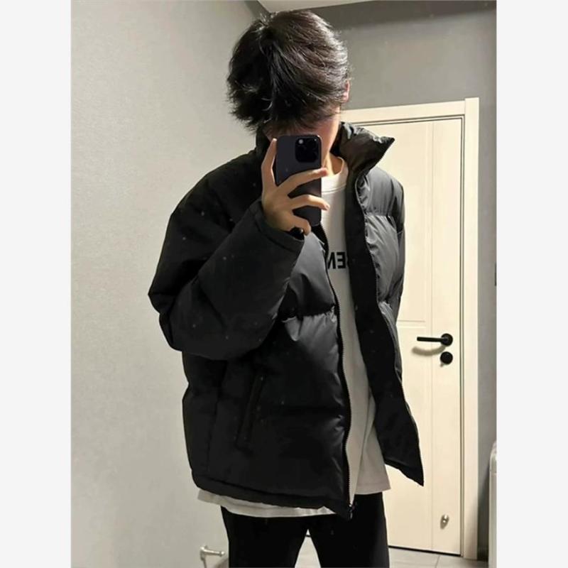 羽?服 メンズ 男性用 冬物 アウター 中綿入りジャケット ハーフコート ブラック カーキ色 普段使い アウトドア