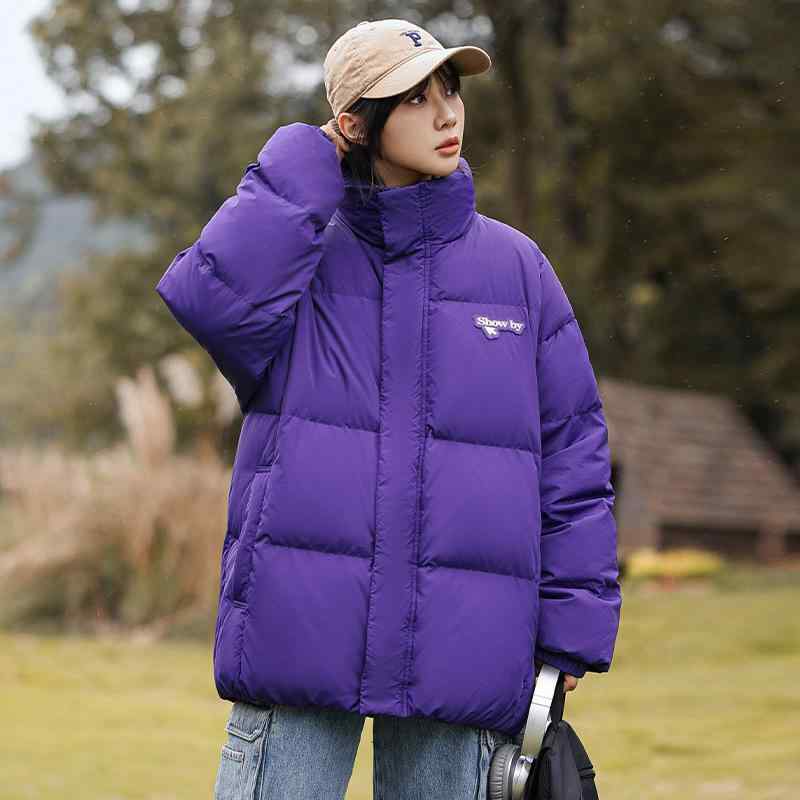 羽絨服 メンズ 男性用 中綿入りジャケット 防寒 アウター 暖かい 立襟 無地 ブルゾン ジャンパー 秋冬 普段使い｜イーマイショップ