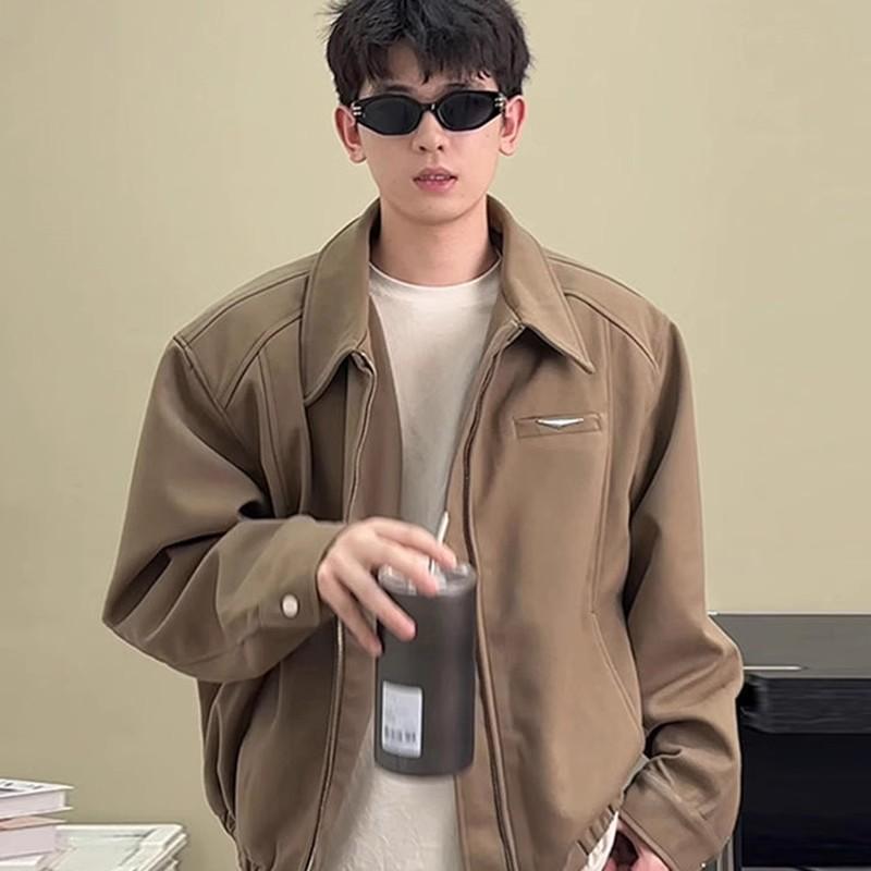ジャケット メンズ MA-1 男性用 春秋 美品 ミリタリー 接触冷感 伸縮性 フライトジャケット スタジャン 野球服 アウター トップス 黒 ブラック ブラウン ポリエステル