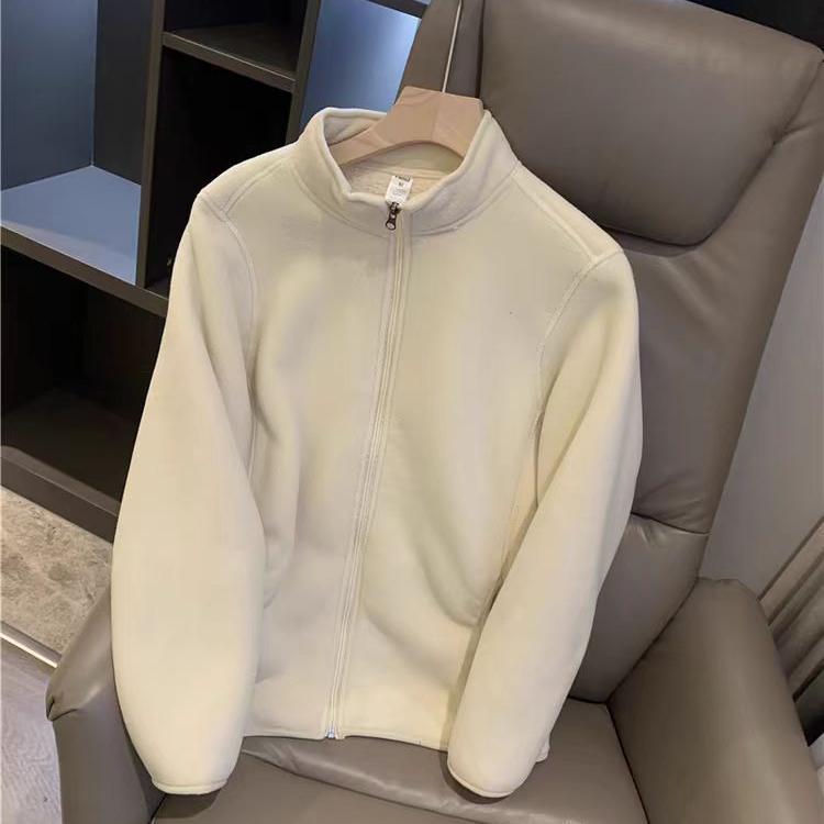 ジャケット 秋冬 男女兼用 保温性 フリース 羊毛 スタンドカラー アウター M L XL 2XL 3XL 4XL ブラック カーキ ダークブラウン ベージュ ダークグレー ライトグレー レッド ワインレッド キャメル ネイビー
