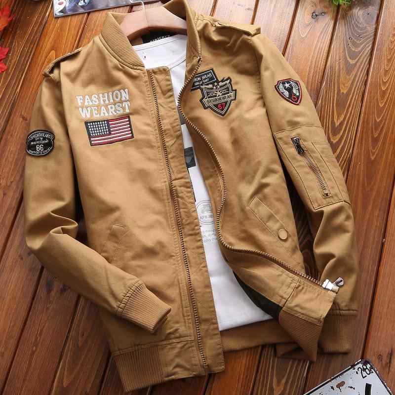 ジャケット 男性用 アウトドア カジュアル ワークウェア ブルゾン 綿 軍 カーキ ブラック系
