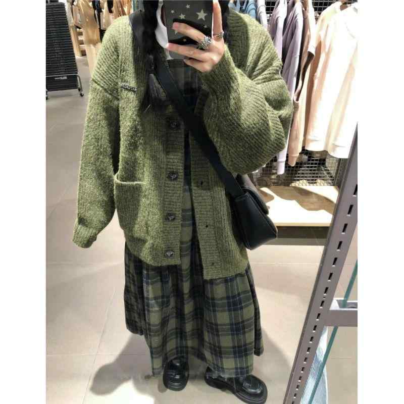 ニット レディース カーディガン 秋冬 韓国風 トップス 柔らかい ゆったり 普段使い 女性用 セーター