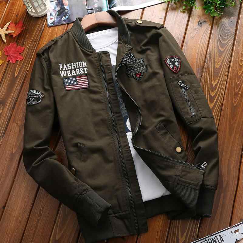 ジャケット 男性用 ミリタリージャケット ブルゾン カーキ色 ブラック 軍服風 アウター ウォッシュドコットン ゆったり 長袖 カジュアル 春秋