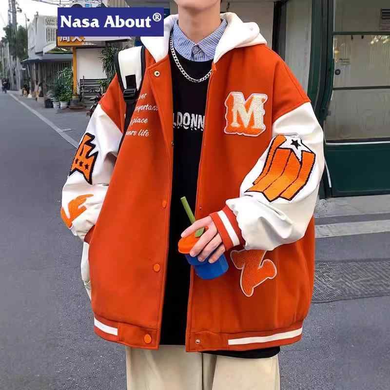 ジャケット 男性用 スタジャン ブルゾン 高機能 撥水 防風 リブ袖 フード付き ポリエステル 春秋 普段使い アウトドア ウェア オレンジ ブルー グリーン ブラック M L XL 2XL 3XL 4XL 5XL