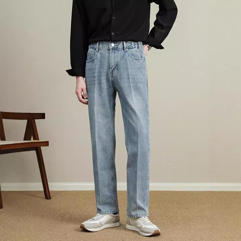 デニム メンズ デニムパンツ ジーンズ 男性用 ジーパン ストレート テーパード 伸縮性 薄手 ゆったり カジュアル 普段使い 部屋着