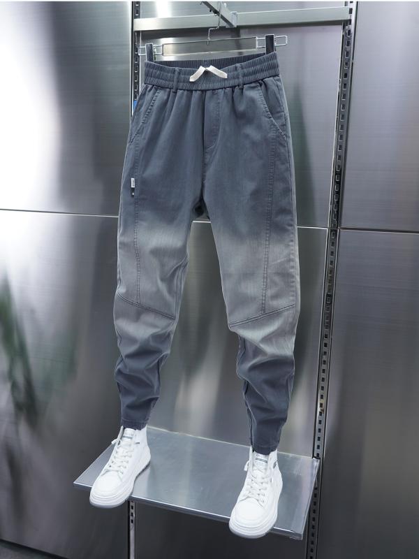 デニム メンズ ジーンズ グラデーション カラー 切り替え スリム テーパード ストレッチ 9分丈 パンツ スキニーパンツ ジーパン ボトムス